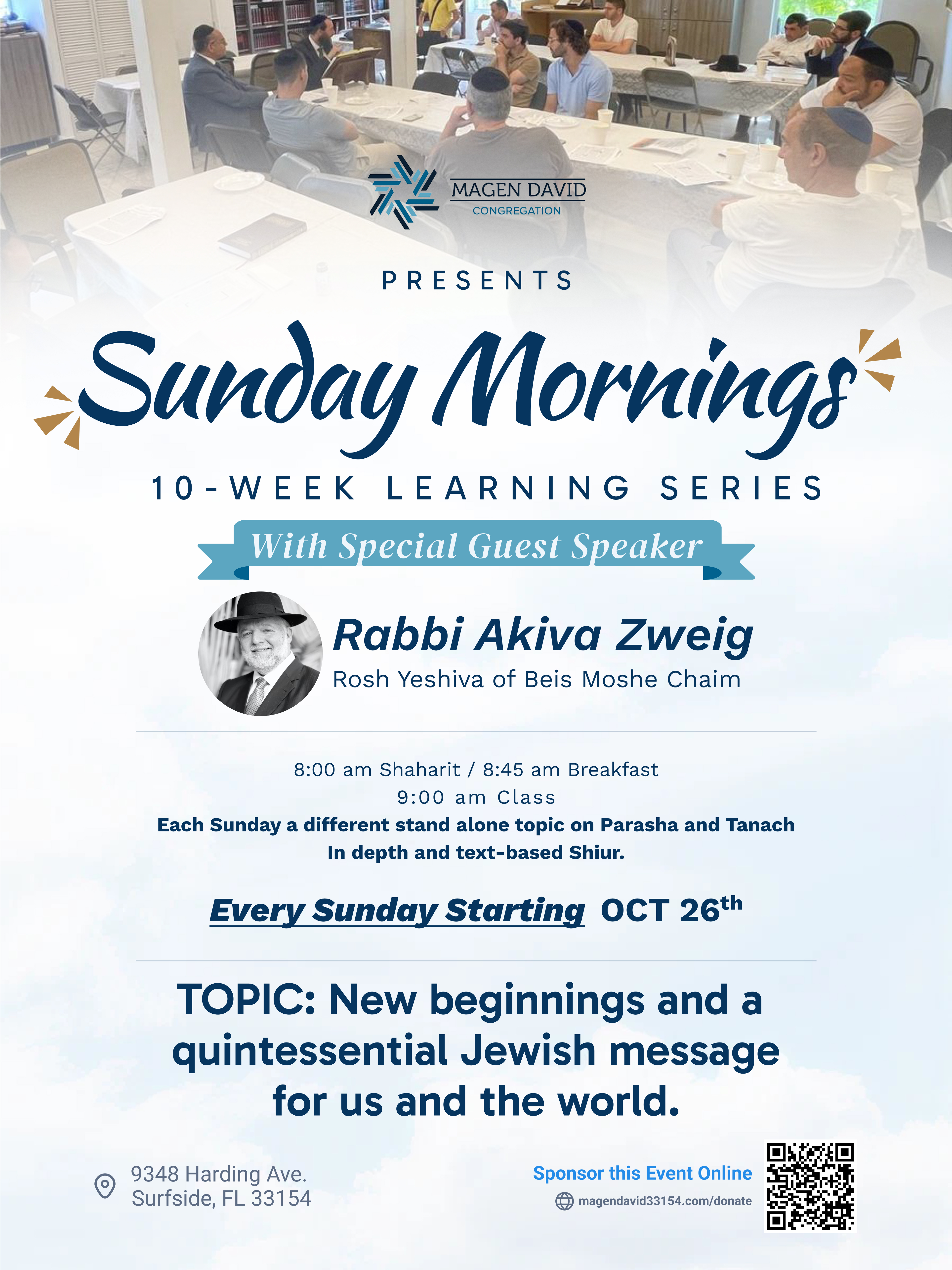 SUNDAY MORNING TORAH PROGRAM